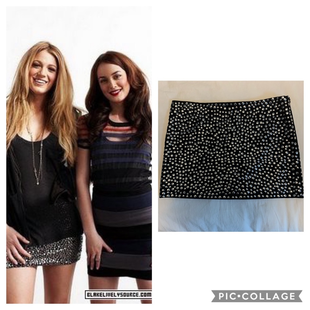 SOLD LaROK Mirror Stud Skirt ASO Blake Lively